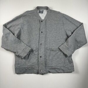 Bonobos Cardigan Sweatshirt Sweater Mens 2XL Slim Fit Fleece Gray Long‎ Sleeve